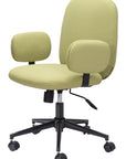 Beige and Black Adjustable Height Swivel Rolling Office Chair