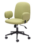 Beige and Black Adjustable Height Swivel Rolling Office Chair