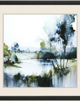 Wanderlust Calling Modern Landscape Black Framed Wall Art
