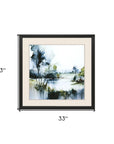 Wanderlust Calling Modern Landscape Black Framed Wall Art