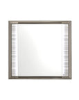38" White And Silver Wood Lighted Dresser Mount Framed Mirror
