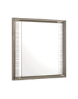 38" White And Silver Wood Lighted Dresser Mount Framed Mirror
