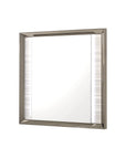 38" White And Silver Wood Lighted Dresser Mount Framed Mirror
