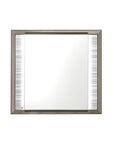 38" White And Silver Wood Lighted Dresser Mount Framed Mirror