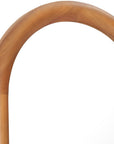 66" Natural Solid Wood Arch Framed Full Length Mirror
