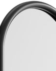 64" Black Solid Wood Arch Leaning Framed Full Length Mirror