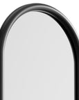 64" Black Solid Wood Arch Leaning Framed Full Length Mirror