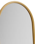 71" Natural Solid Wood Arch Freestanding Framed Full Length Mirror