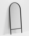 71" Natural Solid Wood Arch Freestanding Framed Full Length Mirror