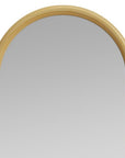 64" Natural Solid Wood Arch Leaning Framed Full Length Mirror
