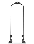 68" Black Metal Arch Framed Full Length Mirror