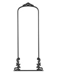 68" Black Metal Arch Framed Full Length Mirror