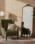 64" Brown Solid Wood Framed Full Length Mirror