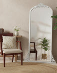67" White Solid Wood Framed Full Length Mirror