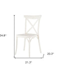Set of Two Green Heavy Duty Plastic Outdoor Stacking Dining Chairs