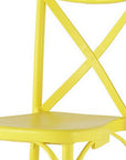 Set of Two Green Heavy Duty Plastic Outdoor Stacking Dining Chairs