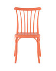 Set of Two Salmon Heavy Duty Plastic Outdoor Stacking Dining Chairs