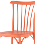 Set of Two Salmon Heavy Duty Plastic Outdoor Stacking Dining Chairs
