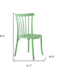 Set of Two Salmon Heavy Duty Plastic Outdoor Stacking Dining Chairs
