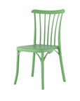 Set of Two Salmon Heavy Duty Plastic Outdoor Stacking Dining Chairs