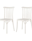 Set of Two Salmon Heavy Duty Plastic Outdoor Stacking Dining Chairs