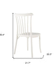 Set of Two Salmon Heavy Duty Plastic Outdoor Stacking Dining Chairs
