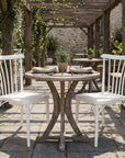 Set of Two Salmon Heavy Duty Plastic Outdoor Stacking Dining Chairs