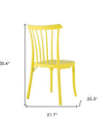 Set of Two Salmon Heavy Duty Plastic Outdoor Stacking Dining Chairs