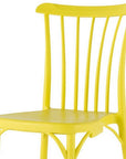 Set of Two Salmon Heavy Duty Plastic Outdoor Stacking Dining Chairs