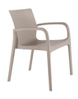 Set of Two Baby Blue Heavy Duty Plastic Outdoor Stacking Dining Chairs