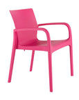 Set of Two Baby Blue Heavy Duty Plastic Outdoor Stacking Dining Chairs