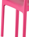 Set of Two Baby Blue Heavy Duty Plastic Outdoor Stacking Dining Chairs