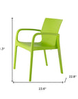 Set of Two Baby Blue Heavy Duty Plastic Outdoor Stacking Dining Chairs