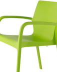 Set of Two Baby Blue Heavy Duty Plastic Outdoor Stacking Dining Chairs