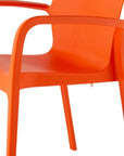 Set of Two Baby Blue Heavy Duty Plastic Outdoor Stacking Dining Chairs