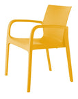 Set of Two Baby Blue Heavy Duty Plastic Outdoor Stacking Dining Chairs