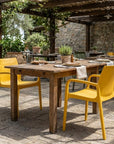Set of Two Baby Blue Heavy Duty Plastic Outdoor Stacking Dining Chairs