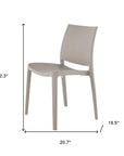 Set of Four Blue Heavy Duty Plastic Outdoor Stacking Dining Chairs