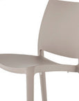 Set of Four Blue Heavy Duty Plastic Outdoor Stacking Dining Chairs
