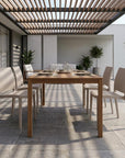 Set of Four Blue Heavy Duty Plastic Outdoor Stacking Dining Chairs