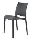 Set of Four Blue Heavy Duty Plastic Outdoor Stacking Dining Chairs
