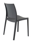 Set of Four Blue Heavy Duty Plastic Outdoor Stacking Dining Chairs