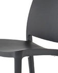 Set of Four Blue Heavy Duty Plastic Outdoor Stacking Dining Chairs