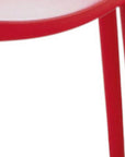 Set of Four Red Heavy Duty Plastic Outdoor Stacking Dining Chairs