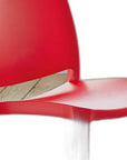 Set of Four Red Heavy Duty Plastic Outdoor Stacking Dining Chairs