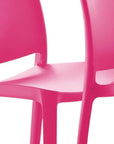 Set of Four Red Heavy Duty Plastic Outdoor Stacking Dining Chairs