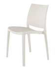 Set of Four Blue Heavy Duty Plastic Outdoor Stacking Dining Chairs