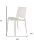 Set of Four Blue Heavy Duty Plastic Outdoor Stacking Dining Chairs
