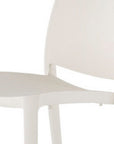 Set of Four Blue Heavy Duty Plastic Outdoor Stacking Dining Chairs