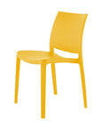 Set of Four Blue Heavy Duty Plastic Outdoor Stacking Dining Chairs